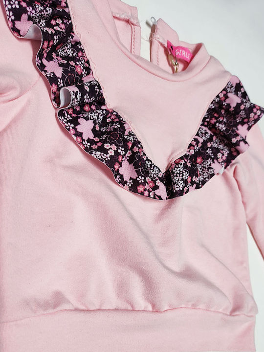 Baby Sweatshirt mit Rüschen rosa für Mädchen (6-30 Monate)