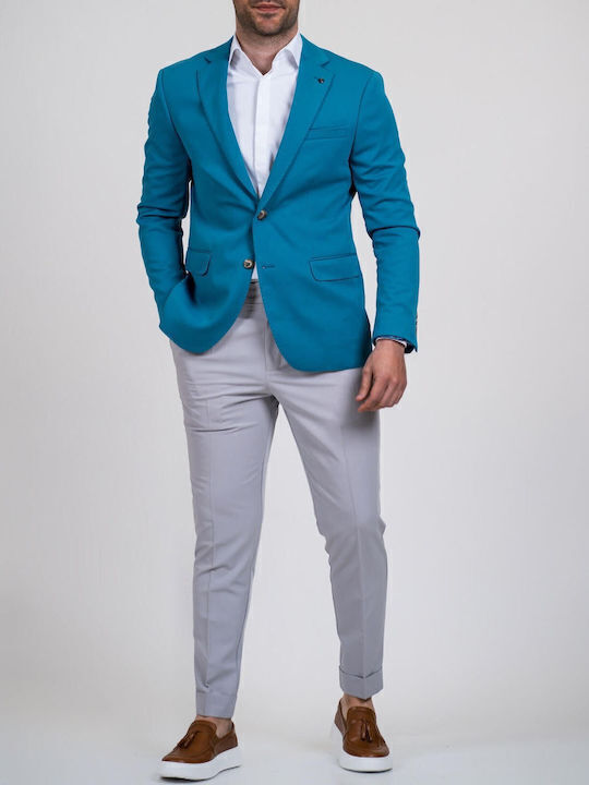 Men's Suit Jacket Regular Fit Blue