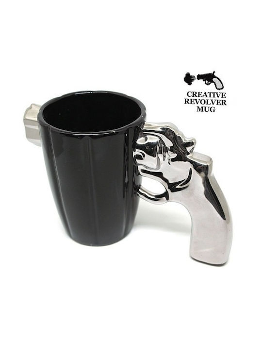 Revolver Cană Ceramică Black-Silver 350ml