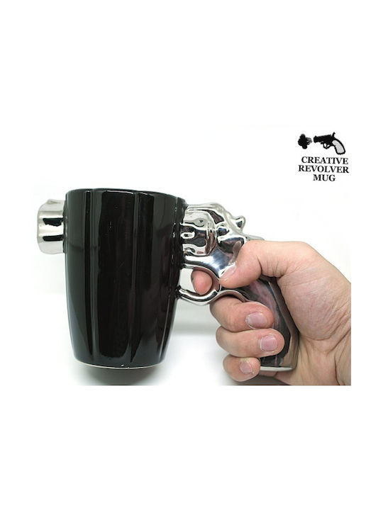 Revolver Cană Ceramică Black-Silver 350ml
