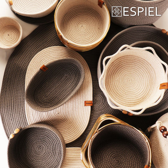 Espiel Bread Basket Fabric Gray 20x20x6cm