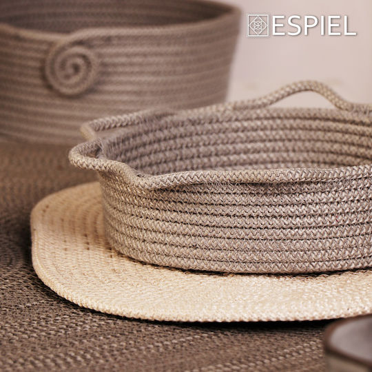 Espiel Bread Basket Fabric Gray 20x20x6cm