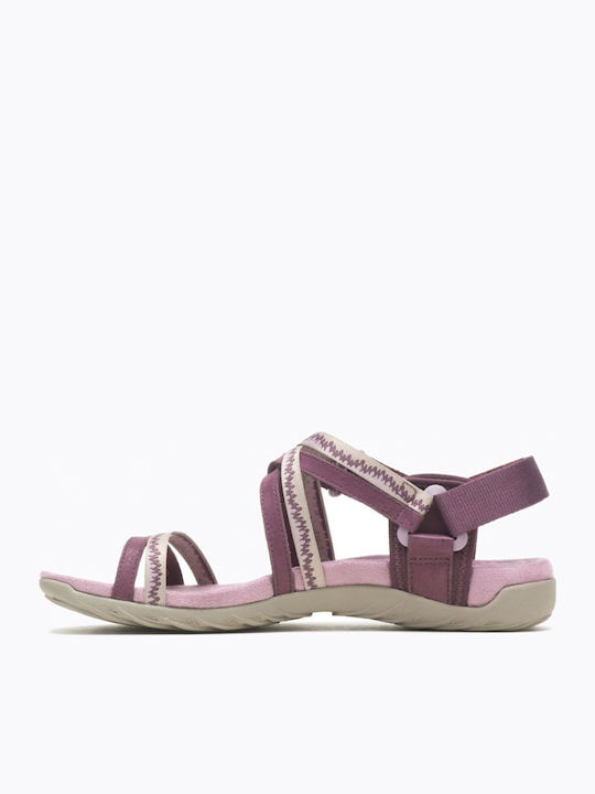 3 Cush Lattice Women's Flat Sandals Sporty Burgundy