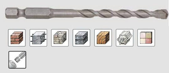 Keil Diamantbohrer mit Sechskantschaft für Gemäuer 3x75mm