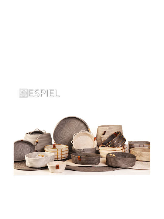 Espiel Metallic Round Decorative Tray 35x35x5cm