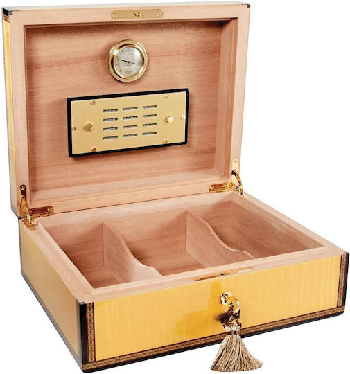 Elie Bleu Holz Befeuchter für Zigarren mit Hygrometer 30cmx24.5cmx11.5cmcm.