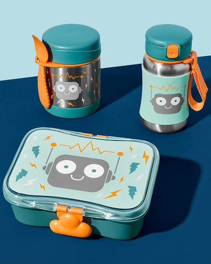 Skip Hop Robot Πλαστικό Παιδικό Δοχείο Φαγητού 0.7lt Πράσινο 17 x 12.5 x 4.5εκ.