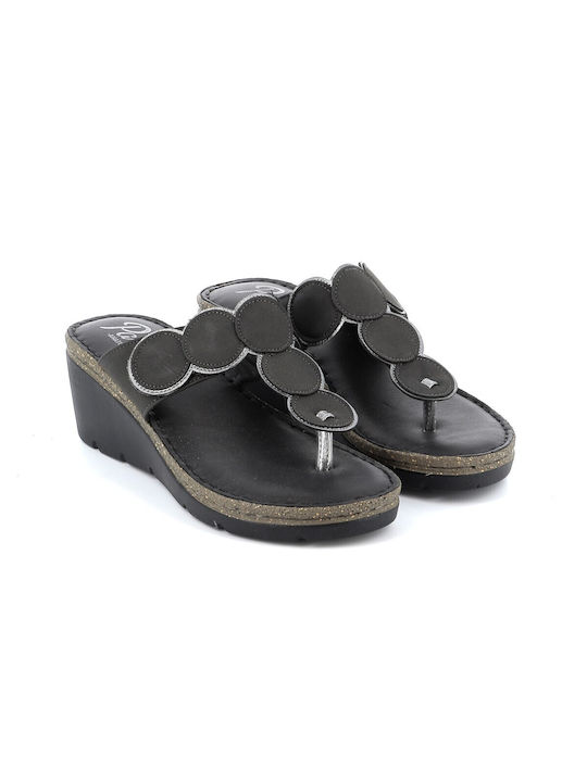 Parex Anatomic Women's Platform Wedge Sandals Black