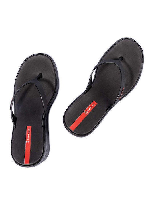 Aloha Damen-Flip-Flops - Hausschuhe mit Plattformen in Schwarz