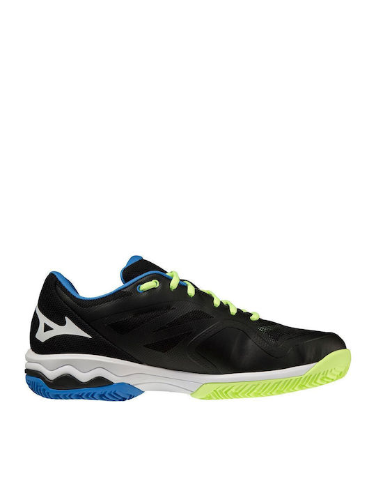 Mizuno Wave Exceed Light CC Ανδρικά Παπούτσια Τένις για Χωμάτινα Γήπεδα Black / Neo Lime / Super Sonic