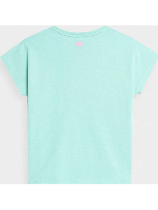 Kinder-T-Shirt Türkis