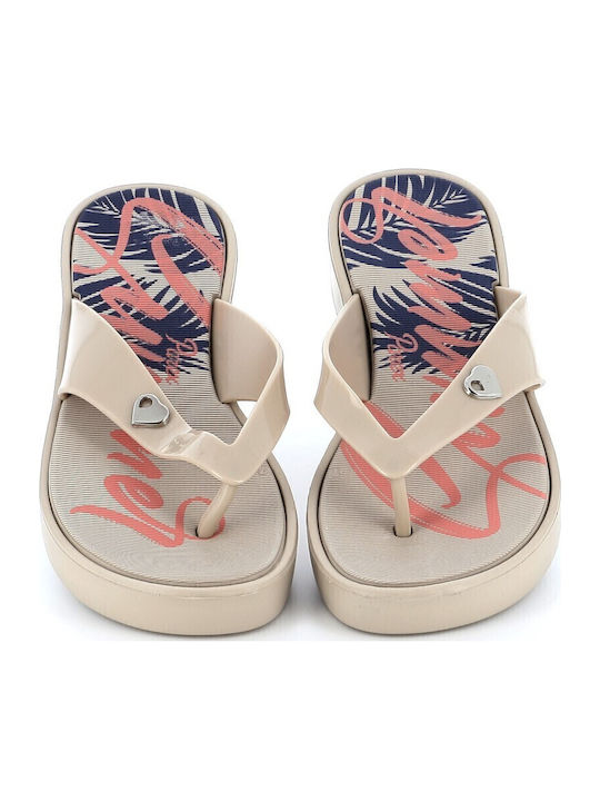Women's Flip Flops Beige