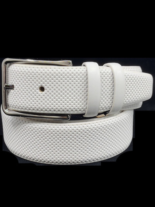 Men's Belt Leather White