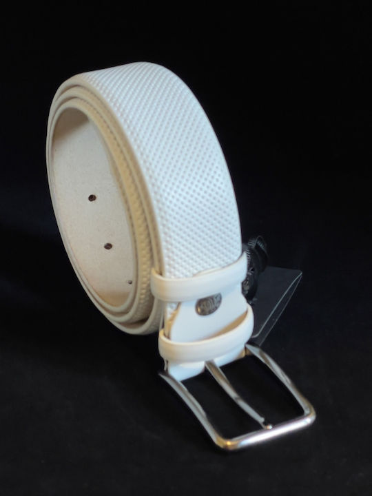 Men's Belt Leather White