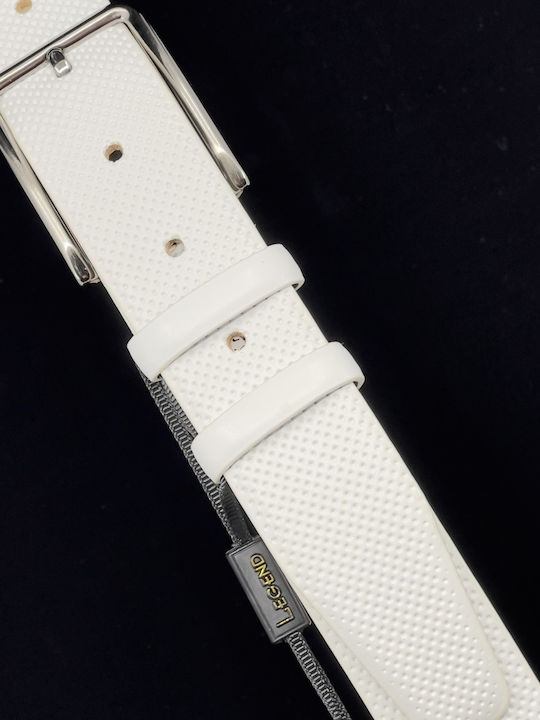 Men's Belt Leather White