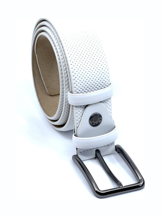 Men's Belt Leather White