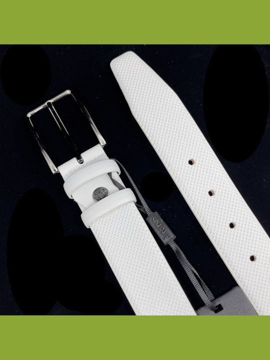 Men's Belt Leather White