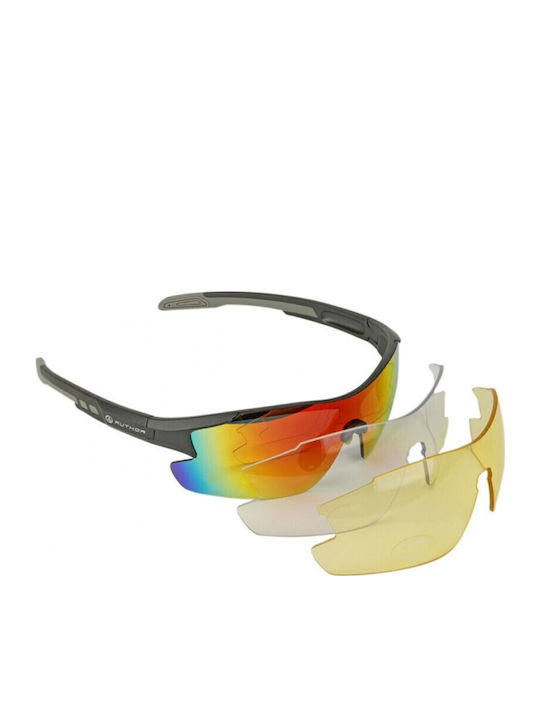 Author Sunglasses Vision LX Unisex Sunglasses with Black Plastic Frame and Orange Lens 09201102