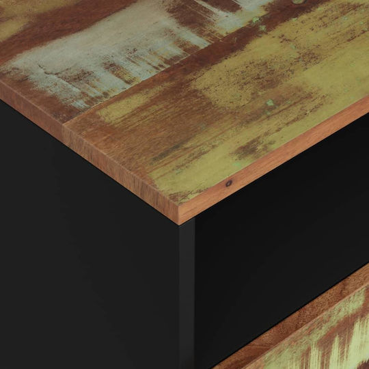Wooden Bedside Table Multicolour 50x33x62cm