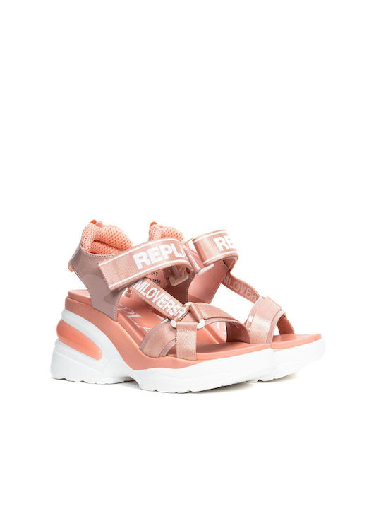 Replay Women's Ankle Strap Platforms Pink