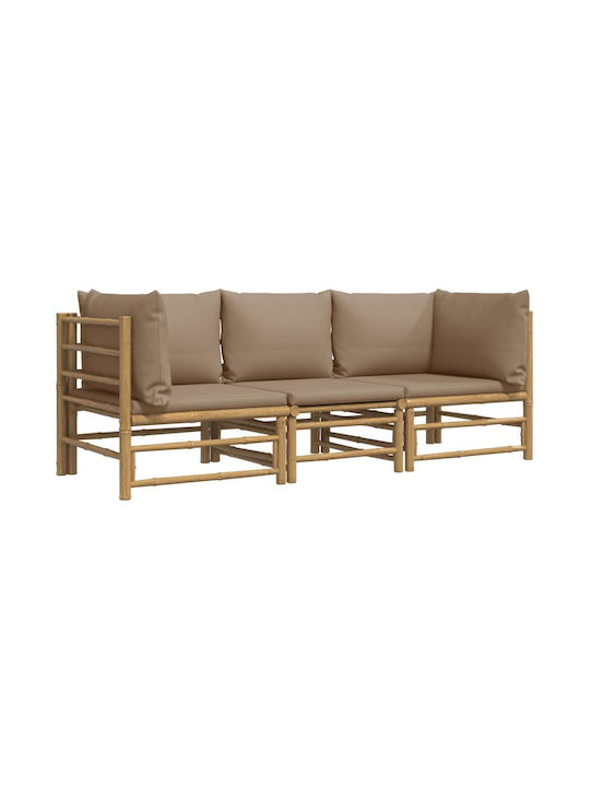 Baumsessel-Sofa Außenbereich Bamboo mit Kissen 193x69x65cm
