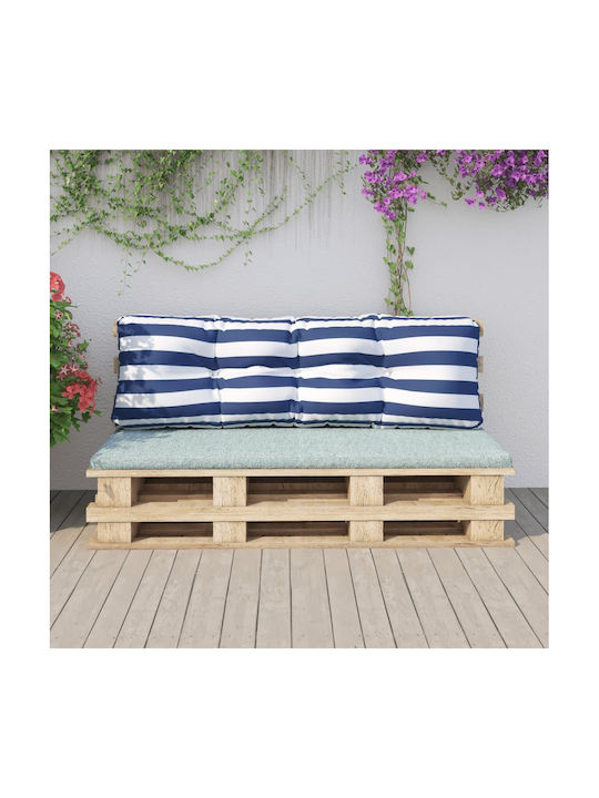 vidaXL Bamboo Blue Pallet Sofa Cushion 120x40cm