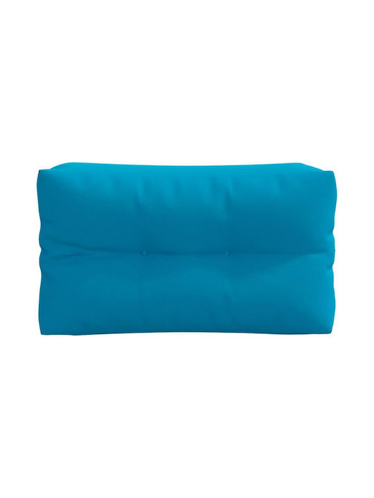 vidaXL Garden Chair Cushion with Bamboo Backrest Light Blue 2 Pieces 70x70cm