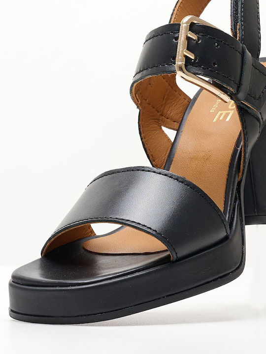 Leder Sandalen Schwarz