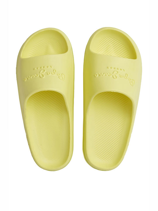 Pepe Jeans Frauen Flip Flops in Gelb Farbe