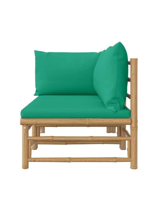 Zweisitziges Sofa Außenbereich Bamboo mit Kissen 124x69x65cm