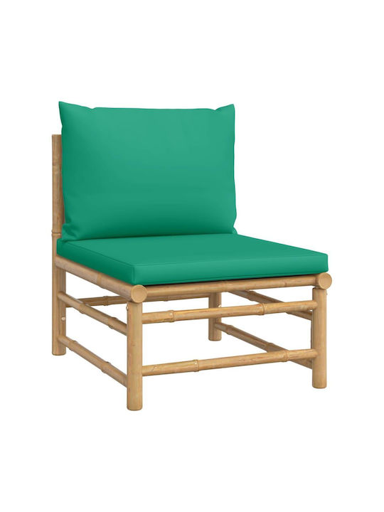 Zweisitziges Sofa Außenbereich Bamboo mit Kissen 124x69x65cm
