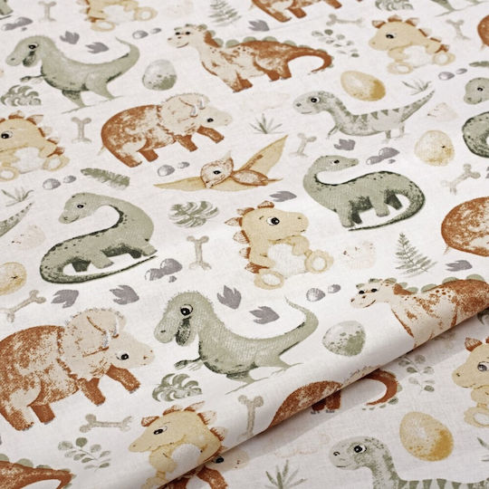 Dimcol Комплект чаршафи Единично Памучни Dino 515 Бежов 160x240см 3бр