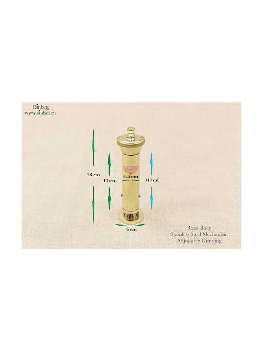 Manual Metallic Pepper Mill Gold