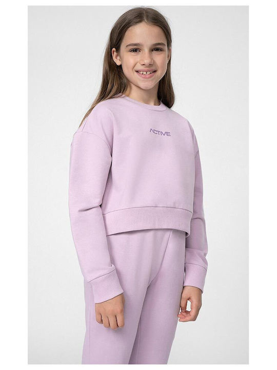 4F Kids Cropped Sweatshirt Lilac