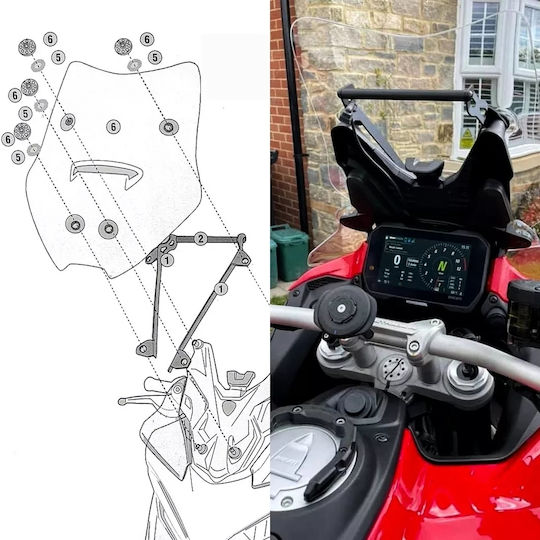 Moto Discovery Suport GPS Motocicletă pentru pe volan Ducati Multistrada V4 '21-'22