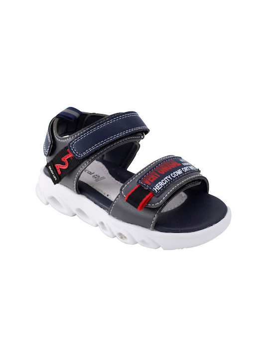 Oscal Kinder Sandalen mit Klettverschluss & Lichtern Marineblau