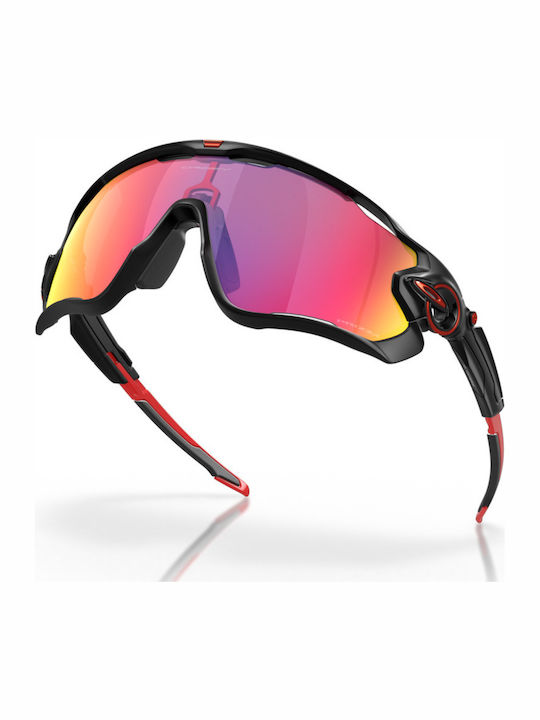 Oakley Jawbreaker Men's Sunglasses with Black Plastic Frame and Purple Mirror Lens OO9290-20