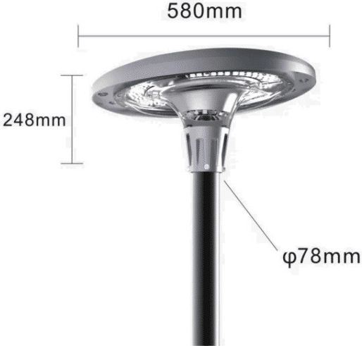 Lampă Solară Stradală 40W 2679lm RGBW cu Telecomandă IP65