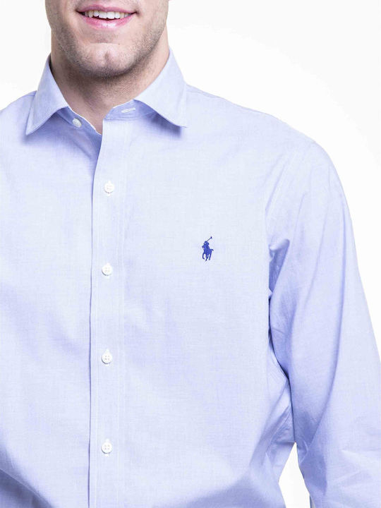 Ralph Lauren Herrenhemd Langärmelig Baumwolle Hellblau