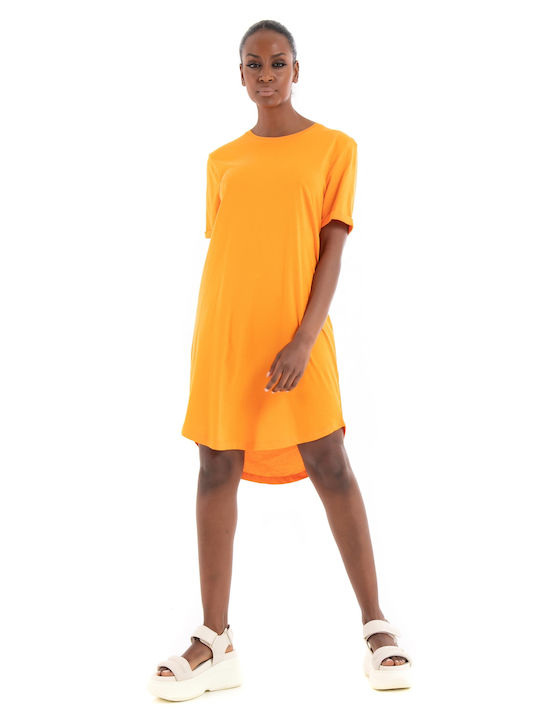 Only Καλοκαιρινό Mini Φόρεμα Πορτοκαλί
