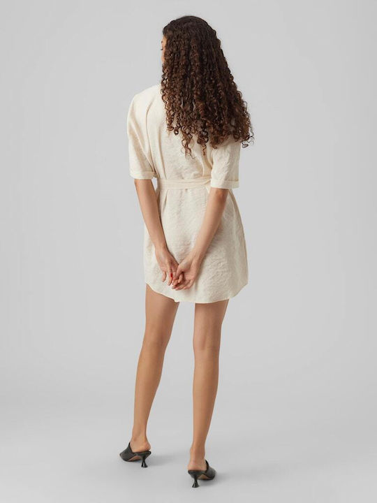 Vero Moda Sommer Mini Hemdkleid Kleid Birch