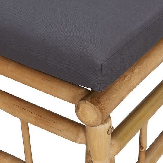 Outdoor-Sessel Bamboo Braun mit Kissen 69x69x65εκ.