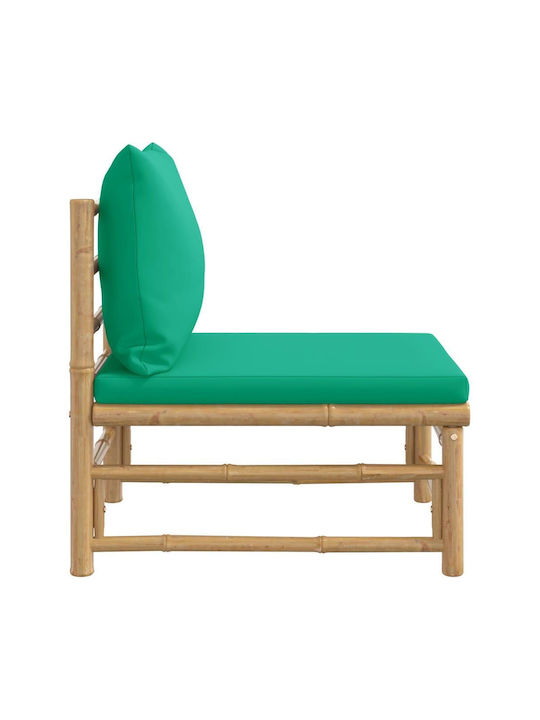 Outdoor-Sessel Bamboo Braun mit Kissen 55x69x65εκ.