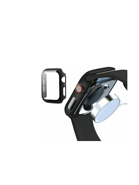 360 Пластмасов Калъф със Стъкло в Черен цвят за Apple Watch 38мм