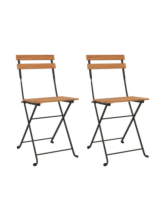 Scaun de Exterior Metalic Maro 2buc 39x45x79cm.