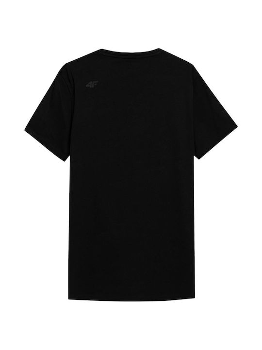 4F Herren T-Shirt Kurzarm Schwarz