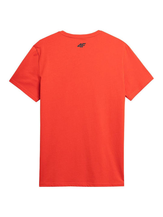 4F Men's Short Sleeve T-shirt Red