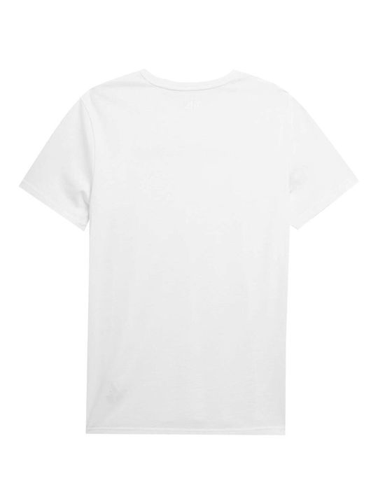 4F Men's Short Sleeve T-shirt White