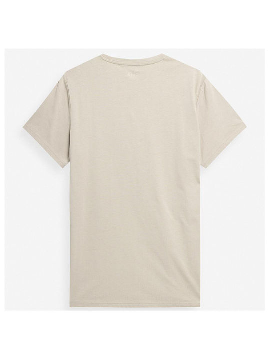 4F Herren T-Shirt Kurzarm Beige