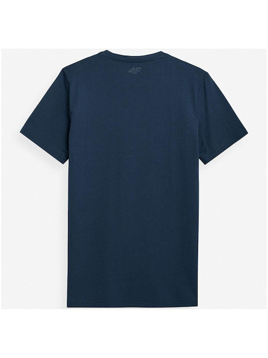 4F Herren T-Shirt Kurzarm Blau